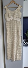 Collectable Vintage Ivory Lace Dress Circa 1940's- 1960's Size 8-10