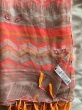 Matalan pretty orange Sarong /beach cover up One Size