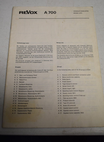 Original revox 700 manual - original,