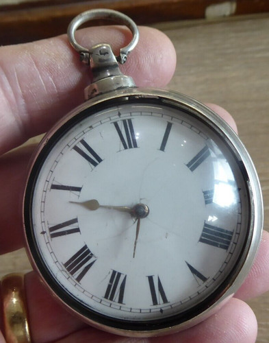 Silver fusee verge - verge, cased