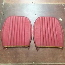 PAIR OF NEW E-TYPE S1 SEAT BACK COVERS IN RED - POSSIBLY ORIGINAL