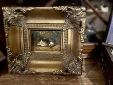 Antique Style Oil On Board