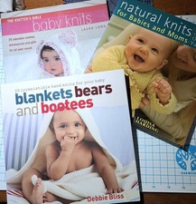 Job Lot Baby Knitting Books Blankets Booties Organic Yarn Debbie Bliss