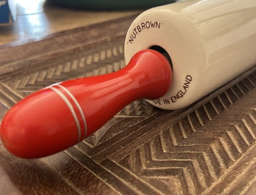 Vintage rolling pin nut brown - rolling,