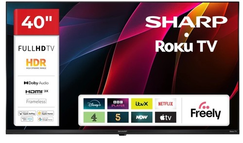 Sharp 40hd2025k roku - roku, full