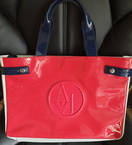 Armani jeans patent - tote, bag