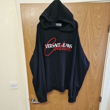 VERSACE HOODIE XL BLACK WHITE