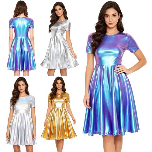 Women shiny metallic mini - shiny,