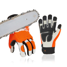 Vgo 1Pair Chainsaw Work Gloves