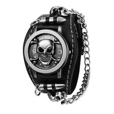 Men's Punk Biker Skull Bullet