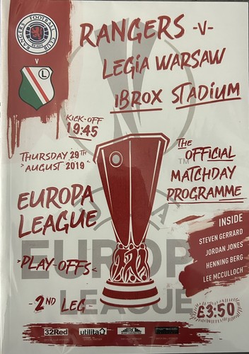Rangers legia warsaw 2019 - rangers,