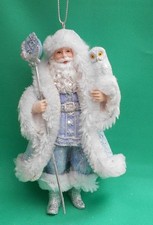 Blue Father Christmas & Owl