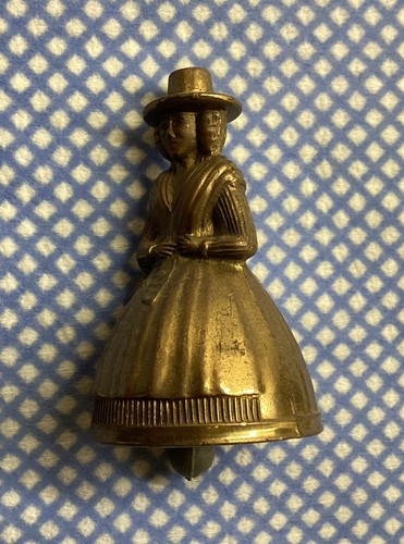 Vintage brass welsh lady bell - brass,