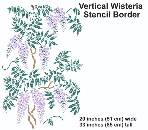 Large wisteria stencil - ,
