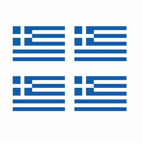 Set greece flag iron - set,