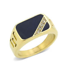 Mens onyx ring gold pinky