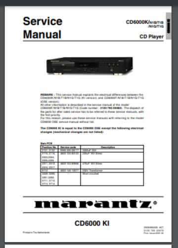 Marantz 6000k player - marantz,