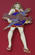 Hard Rock Cafe Online Enamel Pin Badge Lady Girl With Thunderbolt Lightning