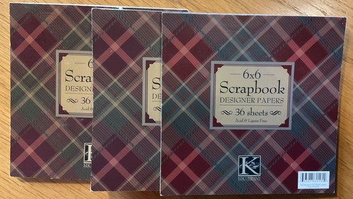 6x6 plaid designer paper - k&co,