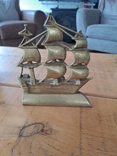 Vintage Brass Galleon Warship