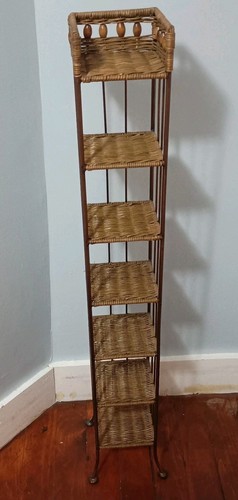 Vintage boho wicker metal - wicker,