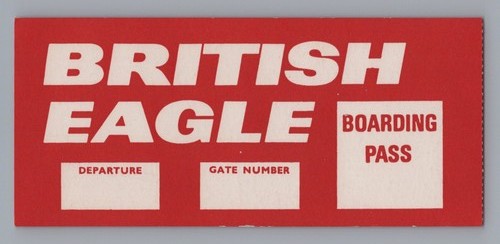 British eagle boarding pass - british,