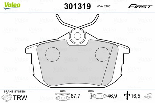 Rear brake pad set disc - rear,