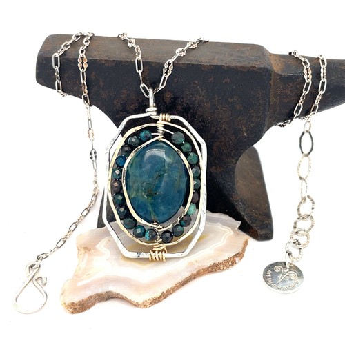 Apatite cameo necklace - cameo,