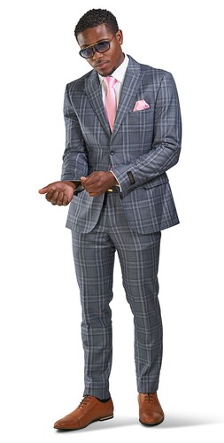 Slim fit button slate gray - slate,
