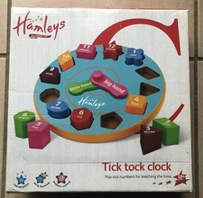 Hamleys wooden tick tock clock