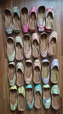 11x JOBLOT Handcrafted Women Shoes Pakistani Indian Punjabi Jutti UK 4/4.5-£300