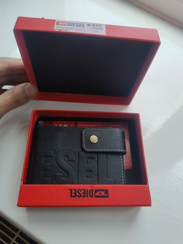 Diesel leather wallet - diesel, black