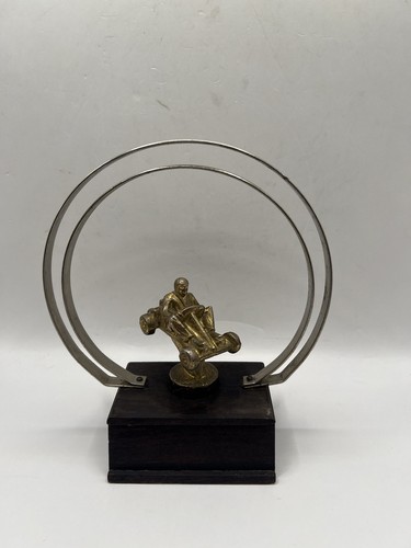 Bronze kart racing trophy - bronze,
