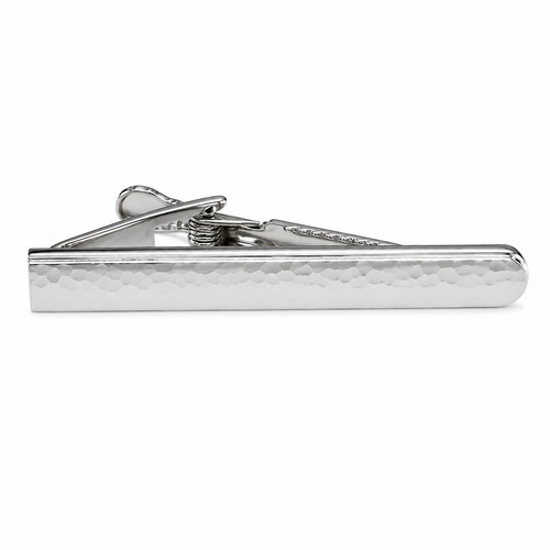 Hammered tie bar for - tie, men