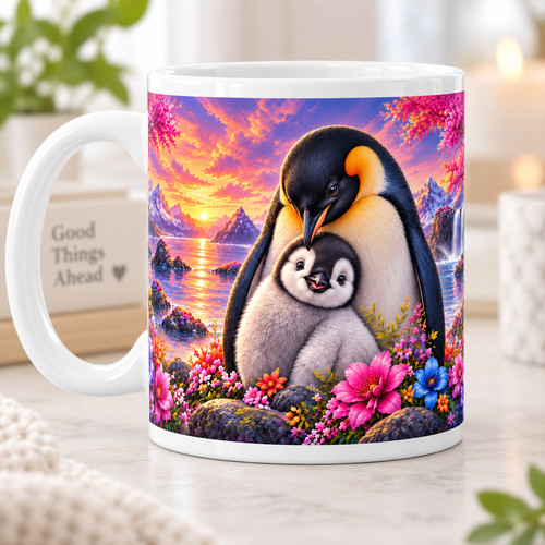 Cute penguin mug - penguin,