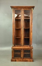 Regency walnut bookcase