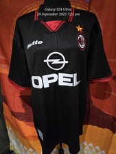 AC Milan 97/98 Third Shirt XL Lotto Opel Retro Serie A Classic Black
