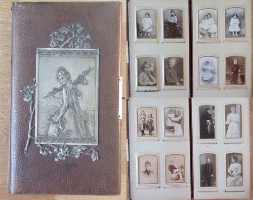 Vintage cabinet family photo - family,