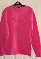 Womens Pink NICCE Sweatshirt UK M Excellent Condition