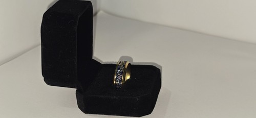 Stainless steel ring with - steel,