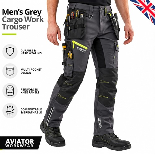 Mens cargo work - trousers, heavy