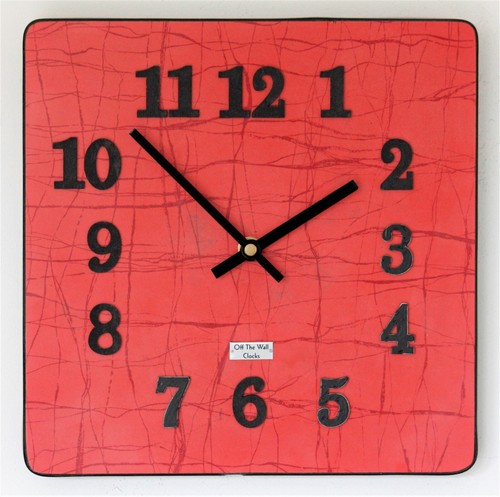 Vintage 26cm red wall clock - vintage,