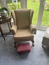 Vintage Parker Knoll Wingback Armchair  Floral Fireside Lounge Chair  PK720