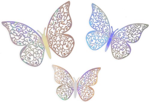 12pcs butterfly wall - 3d,