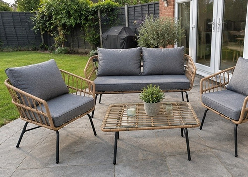 Piece rattan patio set - 4,