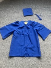 Blue Graduation Gown and Cap