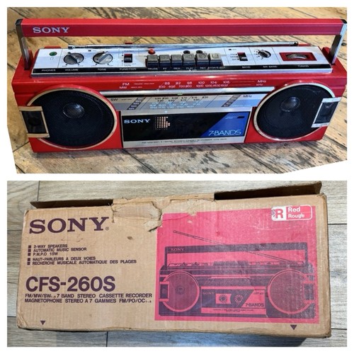 Vintage boombox sony cfs 260s - boombox,