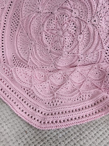 Hand crochet blanket throw