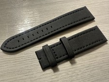 BLACK NYLON STRAP 22 mm leather lining for Breitling folding clasp