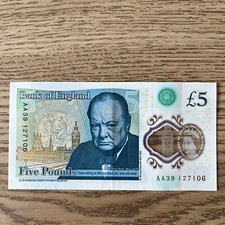 BANK OF ENGLAND AA39 FIVE